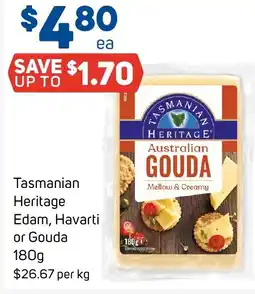 Foodland Tasmanian Heritage Edam, Havarti or Gouda offer