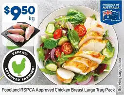 Foodland Foodland rspca approved chicken breast large tray pack offer