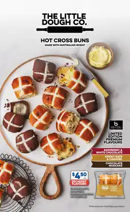 Foodland The Little Dough Co. Limited Edition Premium Hot Cross Buns offer