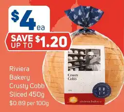 Foodland Riviera Bakery Crusty Cobb Sliced offer