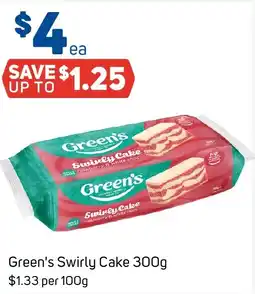 Foodland Green's Swirly Cake offer