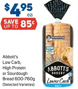 Foodland ABBOTT'S Lower Carb High Protein or Sourdough Bread offer