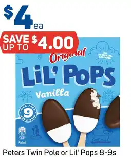 Foodland Peters Twin Pole or Lil' Pops 8-9s offer
