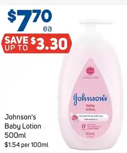 Foodland Johnson's Baby Lotion offer