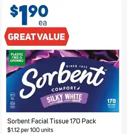 Foodland Sorbent facial tissue offer