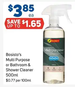 Foodland Bosisto's multi purpose or bathroom & shower cleaner offer