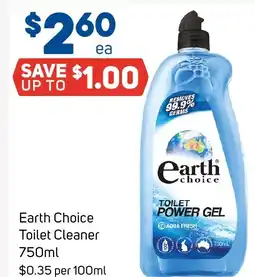 Foodland Earth choice toilet cleaner offer