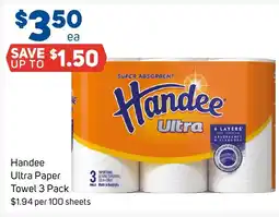 Foodland Handee ultra paper towel offer