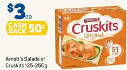 Foodland Arnott's salada or cruskits offer