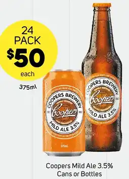 Foodland Coopers mild ale cans or bottles offer