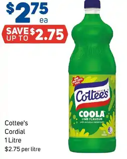 Foodland Cottee's cordial offer