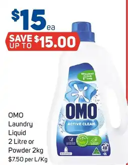 Foodland Omo laundry liquid or powder offer