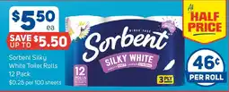 Foodland Sorbent silky white toilet rolls offer