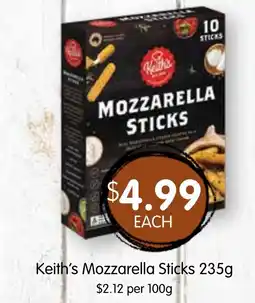Spudshed Keith's mozzarella sticks offer