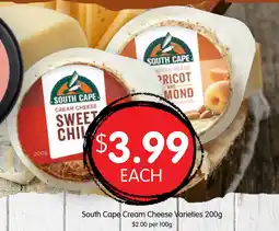 Spudshed South cape cream cheese varieties offer