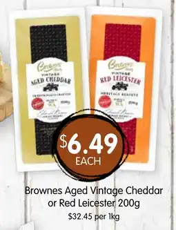 Spudshed Brownes aged vintage cheddar or red leicester offer