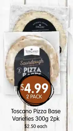 Spudshed Toscano pizza base varieties offer