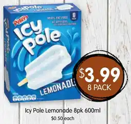 Spudshed Icy pole lemonade offer