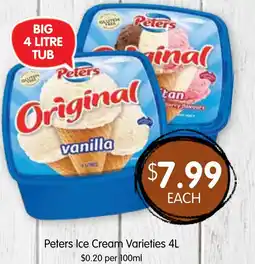 Spudshed Peters ice cream offer