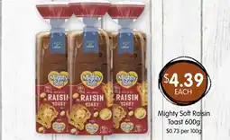 Spudshed Mighty soft raisin toast offer