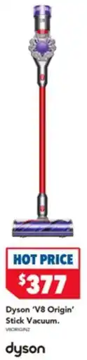 Harvey Norman Dyson 'v8 origin' stick vacuum offer