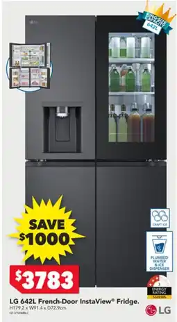 Harvey Norman Lg 642l french-door instaview fridge offer