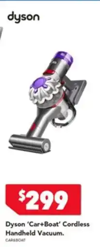 Harvey Norman Dyson car+boat'cordless handheld vacuum offer