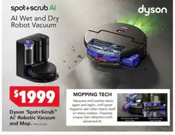 Harvey Norman Dyson spot+scrub ai robotic vacuum and mop offer