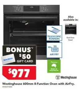 Harvey Norman Westinghouse oven with airfry offer