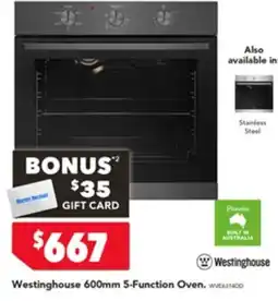 Harvey Norman Westinghouse oven offer