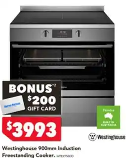 Harvey Norman Westinghouse induction freestanding cooker offer