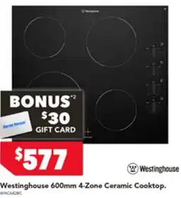 Harvey Norman Westinghouse 4-zone ceramic cooktop offer