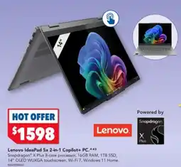 Harvey Norman Lenovo ideapad 5x copilot+ pc offer