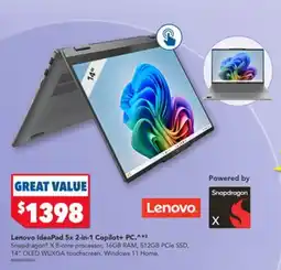 Harvey Norman Lenovo ideapad 5x 2-in-1 copilot+ pc offer