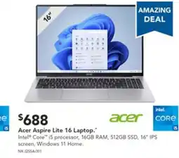 Harvey Norman Acer aspire lite 16 laptop offer