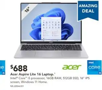 Acer aspire lite 16 laptop