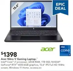 Harvey Norman Acer nitro v gaming laptop offer