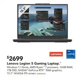 Harvey Norman Lenovo Legion 5 Gaming Laptop offer