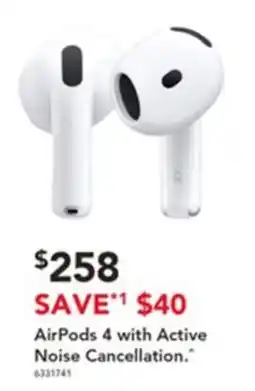 Harvey Norman AirPods 4 with Active Noise Cancellation offer