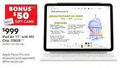 Harvey Norman Ipad air 11" with m3 chip 128gb offer