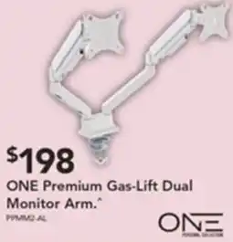 Harvey Norman One premium gas-lift dual monitor arm offer