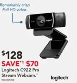 Harvey Norman Logitech c922 pro stream webcam offer