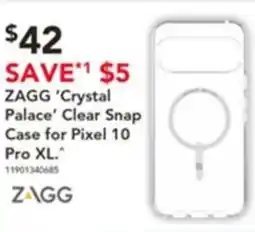 Harvey Norman Zagg crystal palace clear snap case for pixel 10 pro xl offer