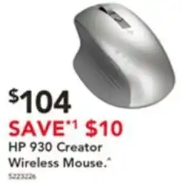 Harvey Norman Hp 930 creator wireless mouse offer