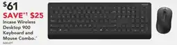 Harvey Norman Incase Wireless Desktop 900 Keyboard and Mouse Combo offer