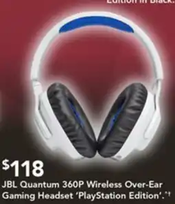 Harvey Norman Jbl quantum 360p wireless over-ear gaming headset 'playstation edition offer