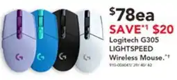 Harvey Norman Logitech g305 lightspeed wireless mouse offer