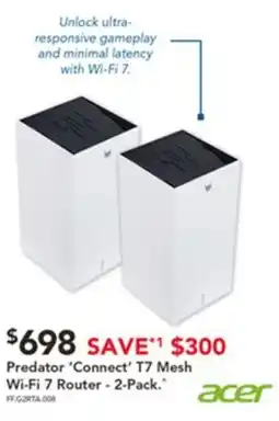 Harvey Norman Predator 'Connect' T7 Mesh Wi-Fi 7 Router offer