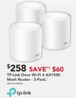 Harvey Norman Tp-link deco wi-fi 6 ax1500 mesh router offer