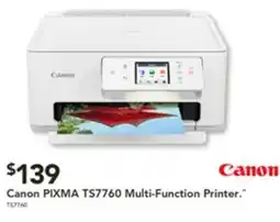 Harvey Norman Canon pixma ts7760 multi-function printer offer